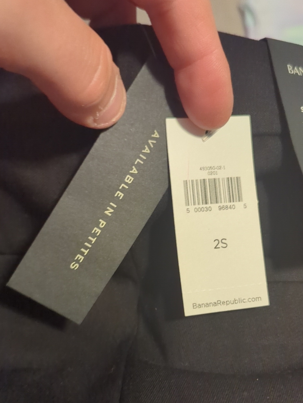 Women's Banana Republic Mid-rise Sloan Size 2S Black NWT - Picture 3 of 6